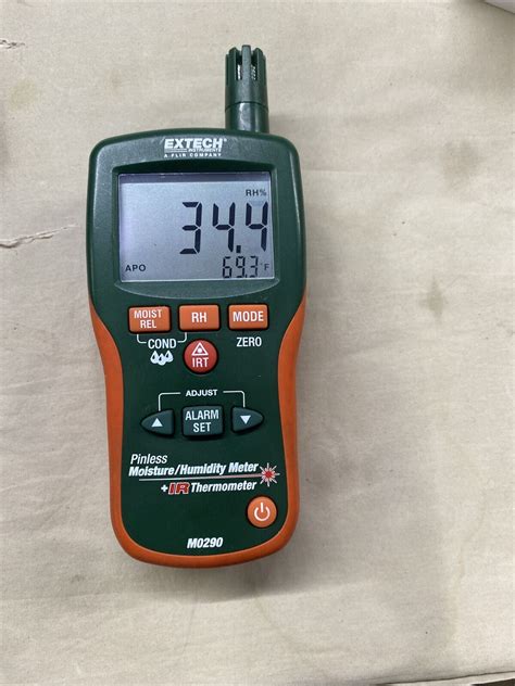 extech mo290 pinless moisture meter|extech pinless humidity meter.